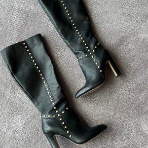 Studded Leather Boots | Neiman Marcus | Kelissa, Size 8